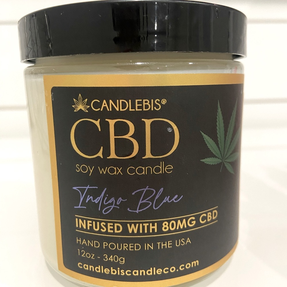 Candlebis Indigo Blue CBD Candle